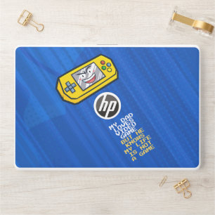 Funny Red Joystick Father's Day Greeting HP Laptop Skin