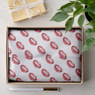 Funny Red Lips  Tissue Paper