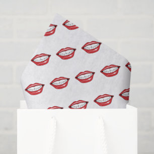 Funny Red Lips  Tissue Paper