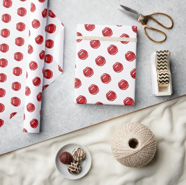 Funny Red Lips  Wrapping Paper (Crafts)