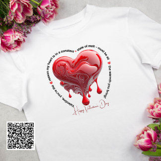 Funny Red Melting Heart Valentine's Day T-Shirt