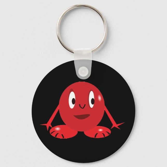 Funny red monster Keychain (Front)