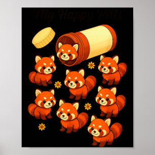 Funny Red Panda My Happy Lls Animal Lover Boys Gir Poster