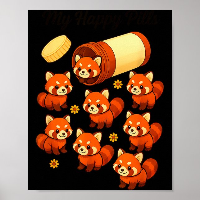 Funny Red Panda My Happy Lls Animal Lover Boys Gir Poster (Front)