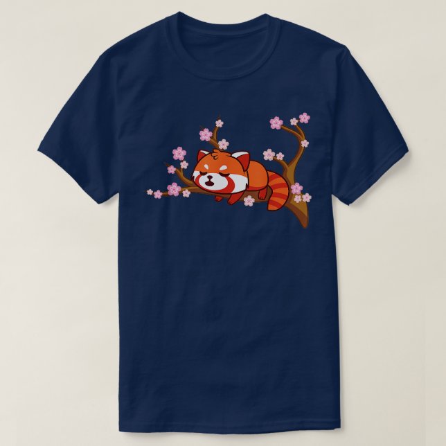 Funny Red Panda Sleeping T-Shirt (Design Front)