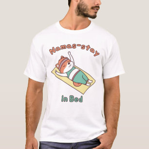 Funny Red Panda Yoga Pun Namas-stay In Bed T-Shirt