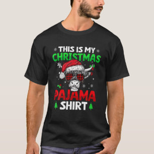 Funny Red Plaid This Is My Christmas Cow Pajama Sh T-Shirt