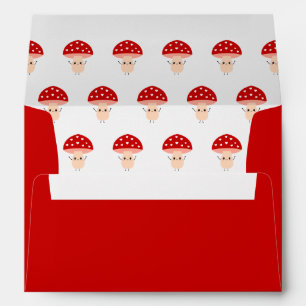 Funny Red Valentine's Day Mushroom Envelope