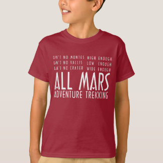 Funny Red White All Mars Trekking Adventure T-Shirt