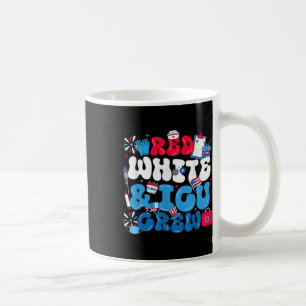 Funny Red White & Icu Crew Independence Day Ic Coffee Mug