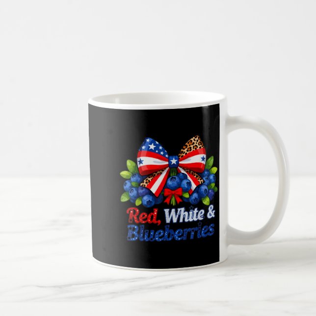 Funny Red White And Blueberries Matching Graphic P Coffee Mug (Right)