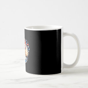 Funny red white and woof poodle dog patriotic usa coffee mug