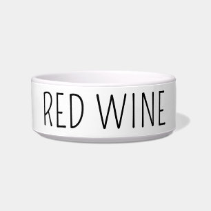 Funny Red Wine Dog Bowl
