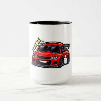Funny Red With Sunglass Car Lover Combo Cup