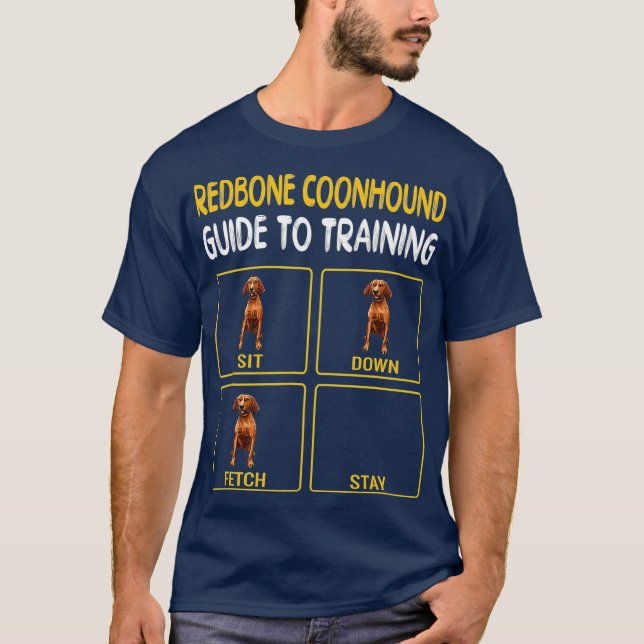 Funny Redbone Coonhound Guide To Training Dog T-Shirt (Front)