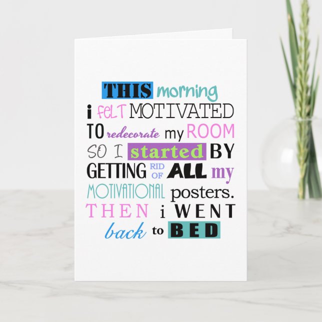 Funny Redecorate Demotivate Light Background ID113 Card (Front)