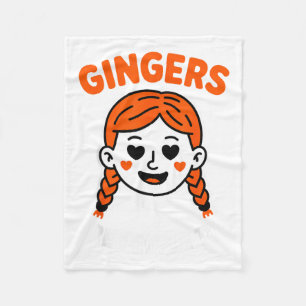 Funny Redhead Gingers are People Too Fleece Blanket