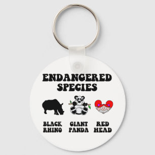 Funny redhead key ring