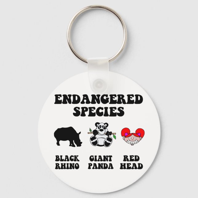 Funny redhead key ring (Front)