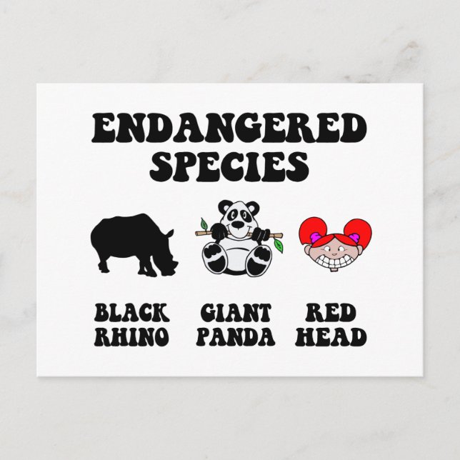 Funny redhead postcard (Front)