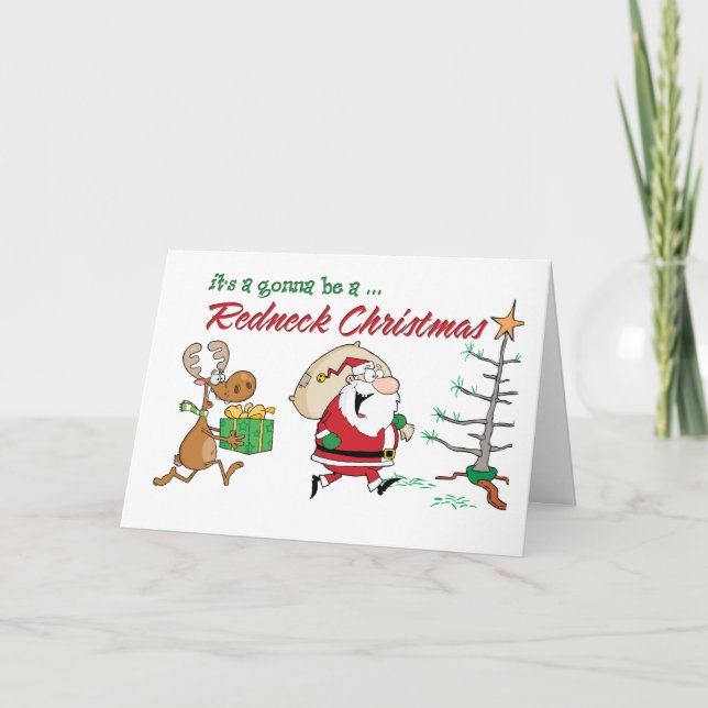 Funny Redneck Christmas Holiday Card (Front)