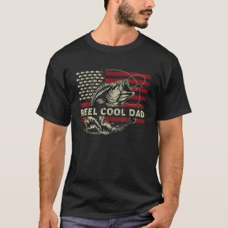 Funny Reel Cool Dad Fishing Father Day Gift Funny  T-Shirt