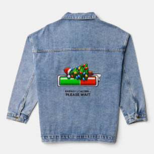 Funny Reenergizing Christmas Tree Denim Jacket