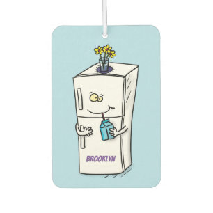 Funny refrigerator cartoon illustration  car air freshener