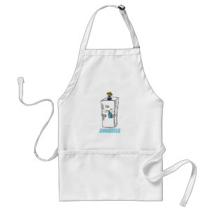 Funny refrigerator cartoon illustration standard apron