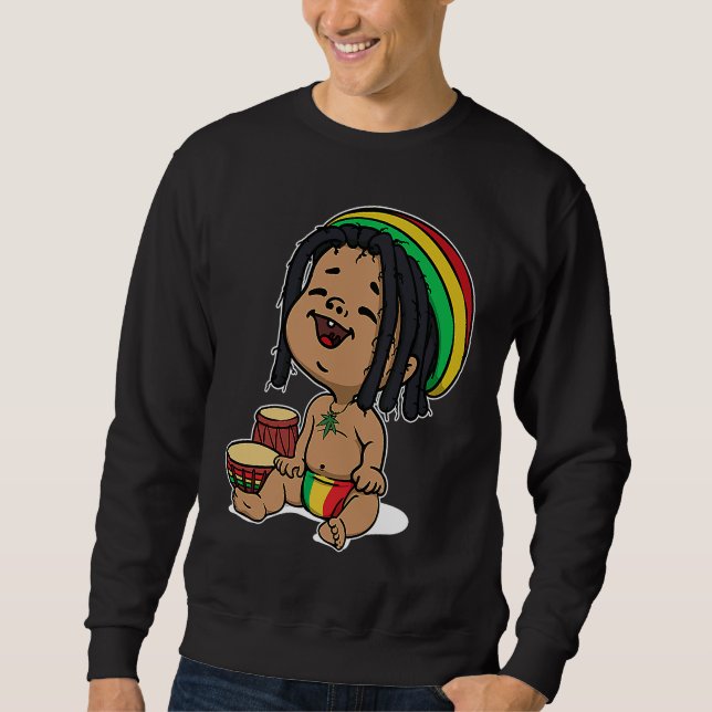 Funny Reggae Jamaica Music Ragga Reggaeton Relax F Sweatshirt (Front)