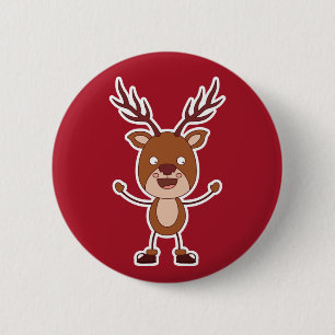 Funny Reindeer buttons