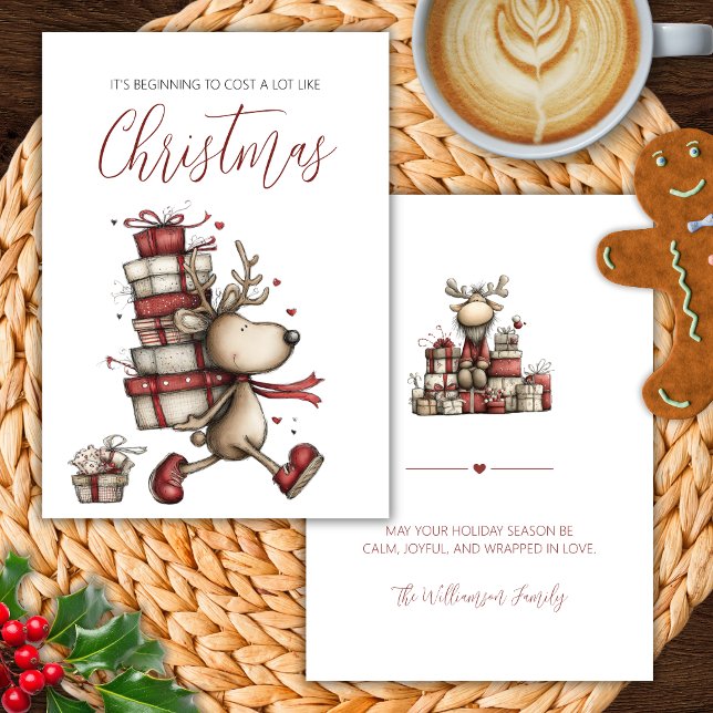 Funny Reindeer Christmas Card (Creator Uploaded)