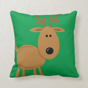 Funny Reindeer Christmas Custom Cushion