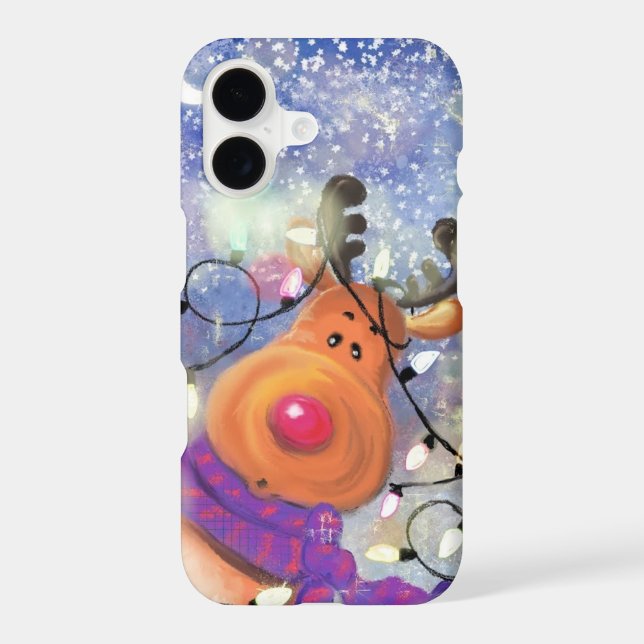 Funny Reindeer Christmas Samsung or iPhone Cases (Back)