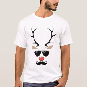 Funny Reindeer Christmas Winter Family Cute Deer  T-Shirt