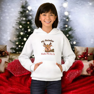 Funny Reindeer Made Me Do It Cute Xmas Humour