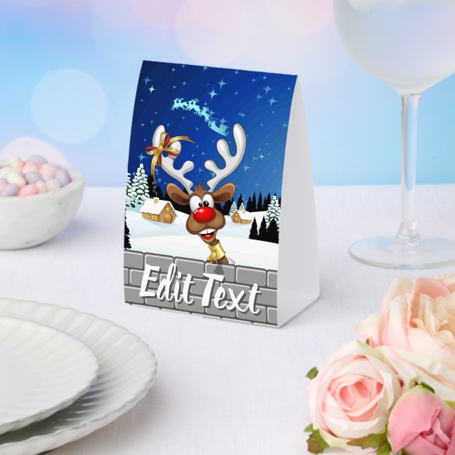 Funny Reindeer Peeking Christmas Meme  (Insitu(Wedding))