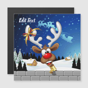 Funny Reindeer Peeking Christmas Meme 