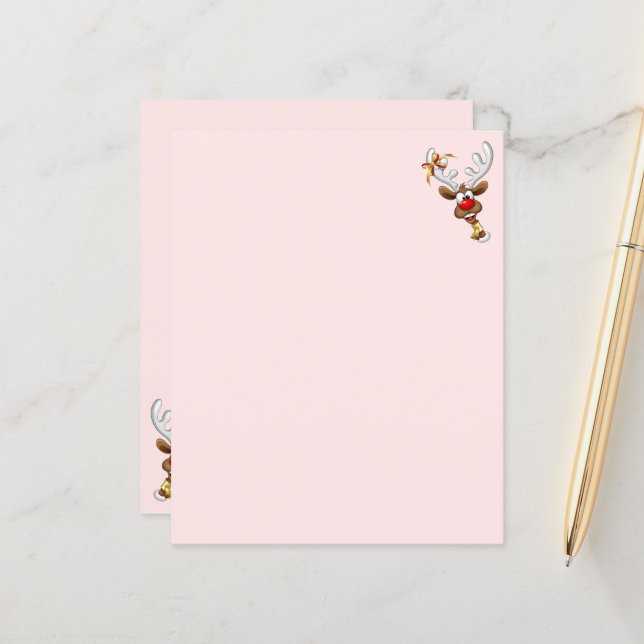 Funny Reindeer Peeking Christmas Meme  (Front/Back In Situ)