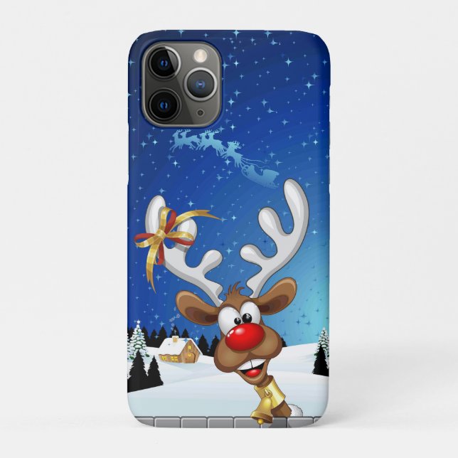 Funny Reindeer Peeking Christmas Meme  Case-Mate iPhone Case (Back)