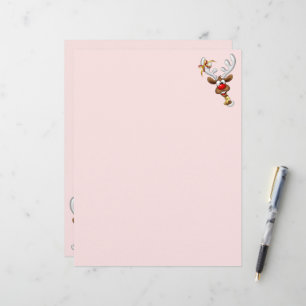 Funny Reindeer Peeking Christmas Meme  Custom Letterhead