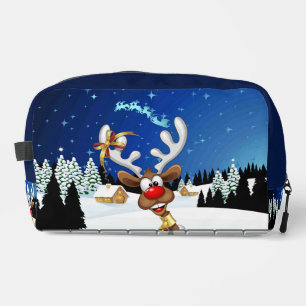 Funny Reindeer Peeking Christmas Meme  Dopp Kit