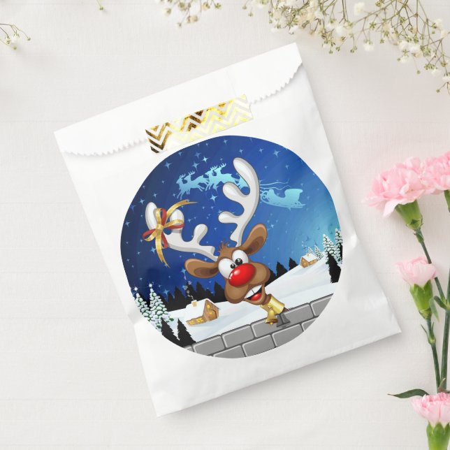 Funny Reindeer Peeking Christmas Meme  Favour Bag (Sealed)