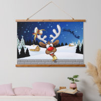 Funny Reindeer Peeking Christmas Meme 