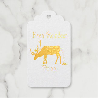 Funny Reindeer Poop Christmas Gift Tags