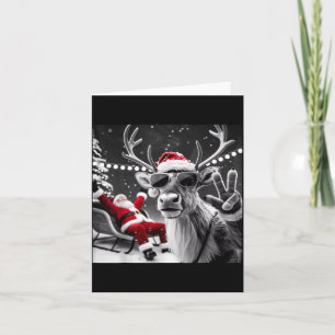 Funny Reindeer Selfie Christmas  Card