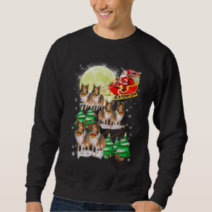 Funny Reindeer Sheltie Xmas Christmas Dog Lovers Sweatshirt