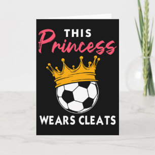 Funny Reindeer Soccer Christmas Kids Boys Girls Card
