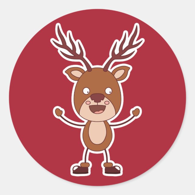 Funny Reindeer stickers (Front)