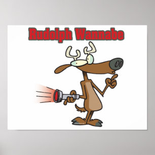 funny reindeer wannabe poster